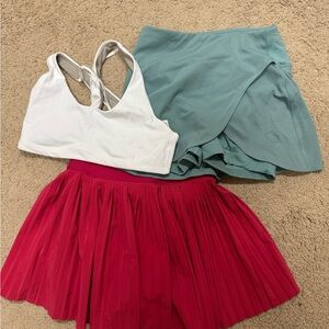 Lululemon tennis skirt and sports bra